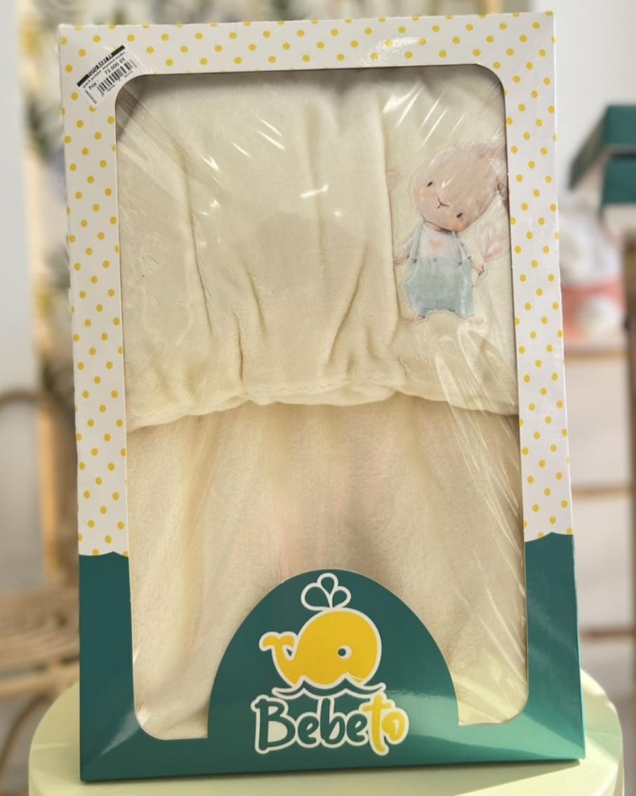 Couverture Polaire Bebeto Crème Lapin Mignon