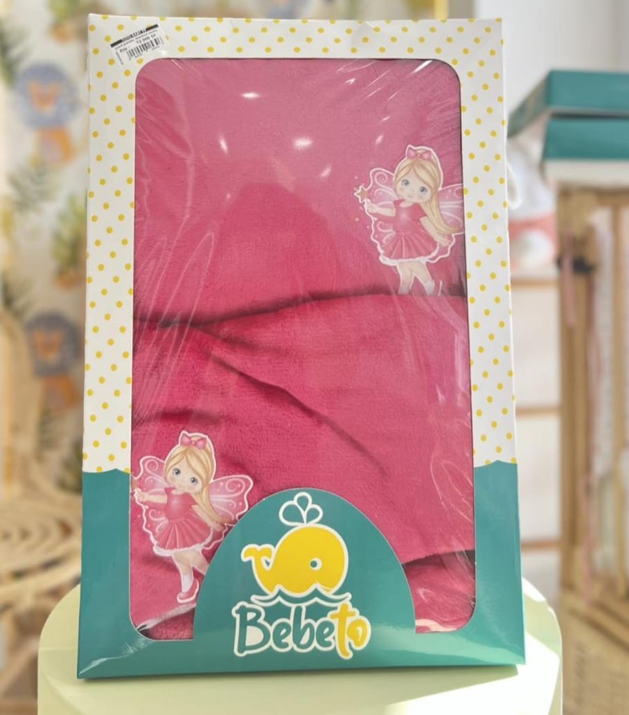 Couverture Polaire Bebeto Rose Fée Paillettes